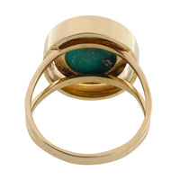 Turquoise ring in 14 carat gold-Vintage Rings-The Antique Ring Shop