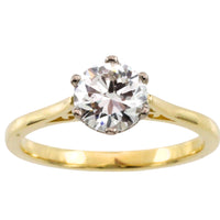 One carat diamond solitaire ring in 18 carat gold-engagement rings-The Antique Ring Shop