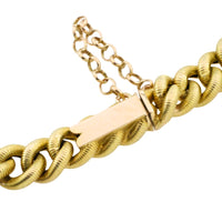 Vintage gourmet bracelet with rope links-Bracelets-The Antique Ring Shop