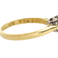 Vintage brilliant cut diamond solitaire ring-engagement rings-The Antique Ring Shop