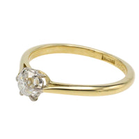 Old mine cut diamond solitaire ring