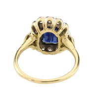 Vintage sapphire and diamond ring in 18 carat gold-Rings-The Antique Ring Shop