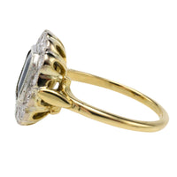 Vintage sapphire and diamond ring in 18 carat gold-Rings-The Antique Ring Shop
