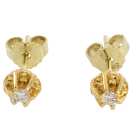 Vintage diamond studs in 14 carat gold-Earrings-The Antique Ring Shop