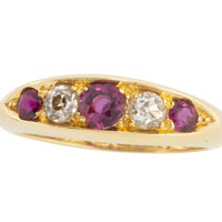 White gold ring pave set with diamonds-Rings-The Antique Ring Shop