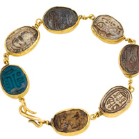 Scarab beetle bracelet in 18 carat gold