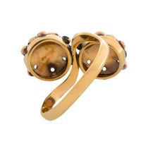 Vintage Toi et Moi garnet ring
