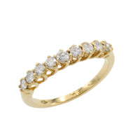 Diamond half eternity band in 18 carat gold