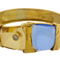 Vinateg 18 carat gold topaz, citrine and diamond bracelet-Bracelets-The Antique Ring Shop