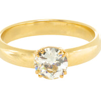 Old cut diamond solitaire ring in 18 carat gold-engagement rings-The Antique Ring Shop