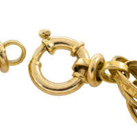 Triple link interlocking gold bracelet-Bracelets-The Antique Ring Shop