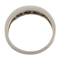 Platinum half eternity band with princess cut diamonds-Vintage & retro rings-The Antique Ring Shop