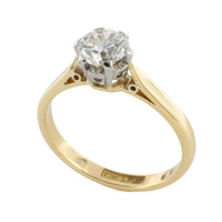 Vintage brilliant cut diamond solitaire ring-engagement rings-The Antique Ring Shop