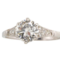 Vintage diamond ring in platinum-engagement rings-The Antique Ring Shop