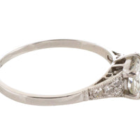 Vintage diamond ring in platinum-engagement rings-The Antique Ring Shop