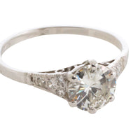 Vintage diamond ring in platinum-engagement rings-The Antique Ring Shop