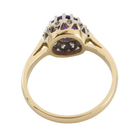 Amethyst and diamond ring in 18 carat gold-vintage rings-The Antique Ring Shop
