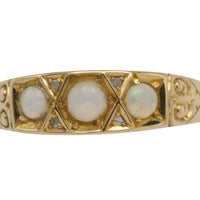 Vintage aquamarine ring in 18 carat gold-engagement rings-The Antique Ring Shop