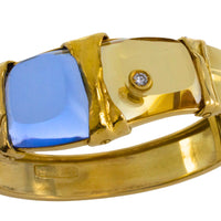 Vinateg 18 carat gold topaz, citrine and diamond bracelet-Bracelets-The Antique Ring Shop