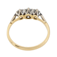 Vintage three stone diamond ring-engagement rings-The Antique Ring Shop