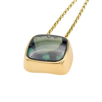 Tourmaline pendant in 14 carat gold-Pendants-The Antique Ring Shop