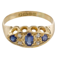 Sapphire and diamond ring from 1920-engagement rings-The Antique Ring Shop