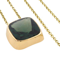 Tourmaline pendant in 14 carat gold-Pendants-The Antique Ring Shop