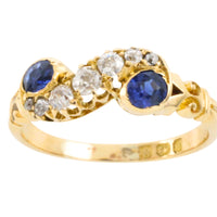 Sapphire and diamond ring from 1903-Antique rings-The Antique Ring Shop