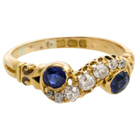 Sapphire and diamond ring from 1903-Antique rings-The Antique Ring Shop