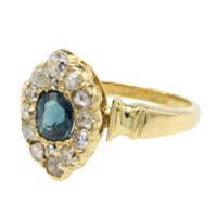 Victorian sapphire and diamond marquise ring