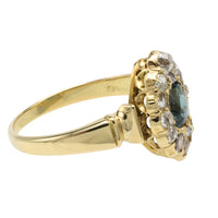 Victorian sapphire and diamond marquise ring