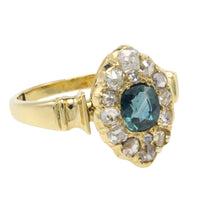 Victorian sapphire and diamond marquise ring