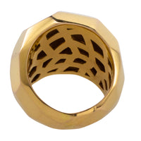 18 carat gold faceted dome ring-Vintage Rings-The Antique Ring Shop