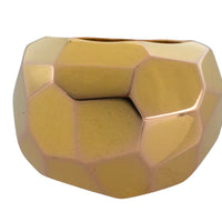 18 carat gold faceted dome ring-Vintage Rings-The Antique Ring Shop
