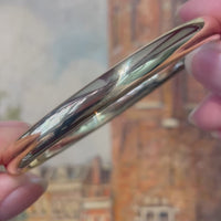 Vintage 14 carat gold hinged bracelet