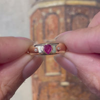 Ruby and diamond ring in 18 carat gold