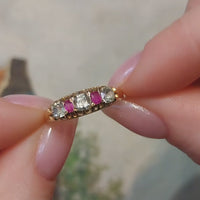 Victorian chrysoberyl and ruby ring from 1871