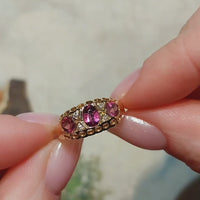 Garnet and diamond ring from 1919