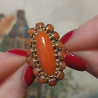Vintage cabochon cluster ring
