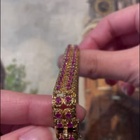 Ruby bracelet in 18 carat gold