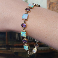 Opal and amethyst bracelet