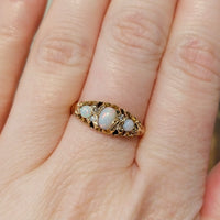 Opal and rose diamond ring from 1910-Antique rings-The Antique Ring Shop
