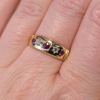 Victorian ruby and diamond gypsy ring