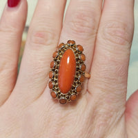 Vintage cabochon cluster ring-Vintage Rings-The Antique Ring Shop
