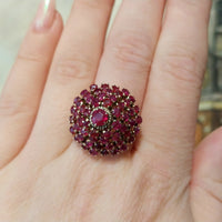 Ruby turban ring in 18 carat gold-Vintage Rings-The Antique Ring Shop