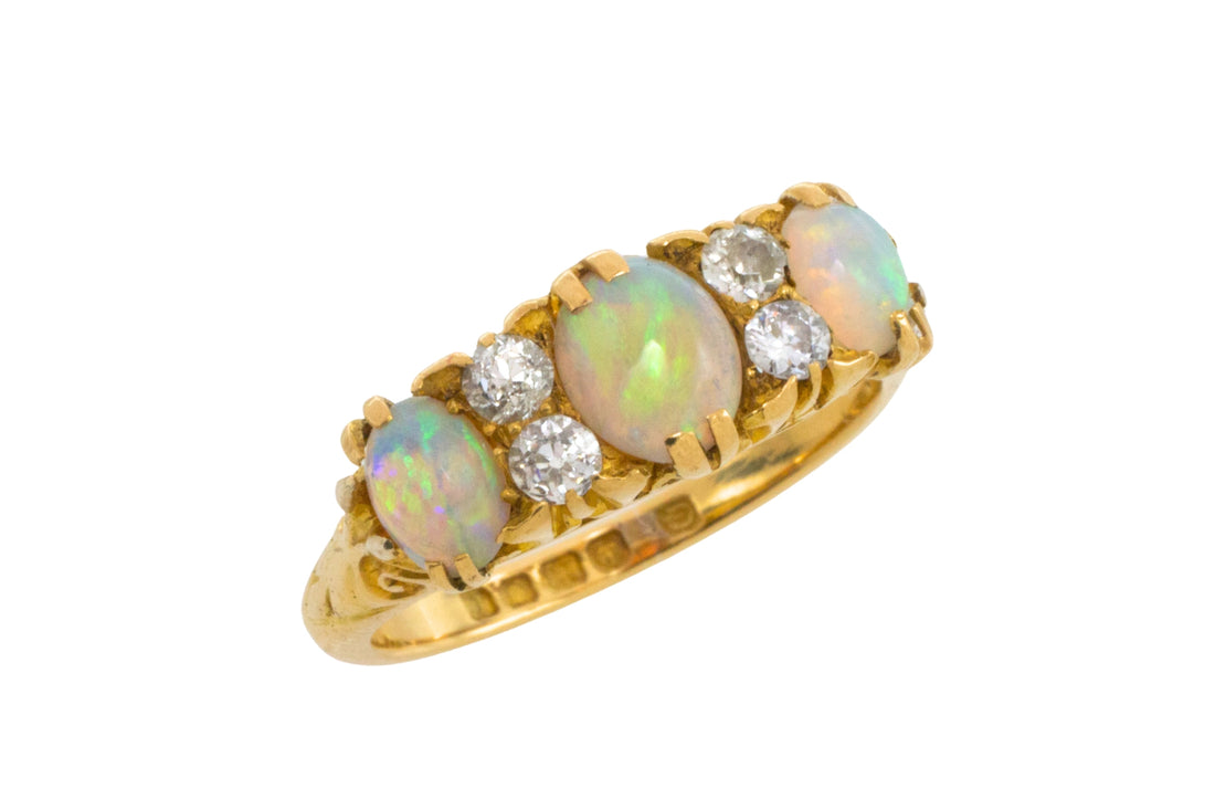 Edwardian opal and diamond ring from 1912-Antique rings-The Antique Ring Shop