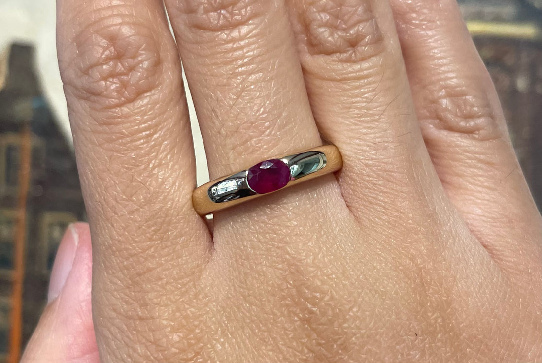 Ruby ring in 14 carat gold-The Antique Ring Shop
