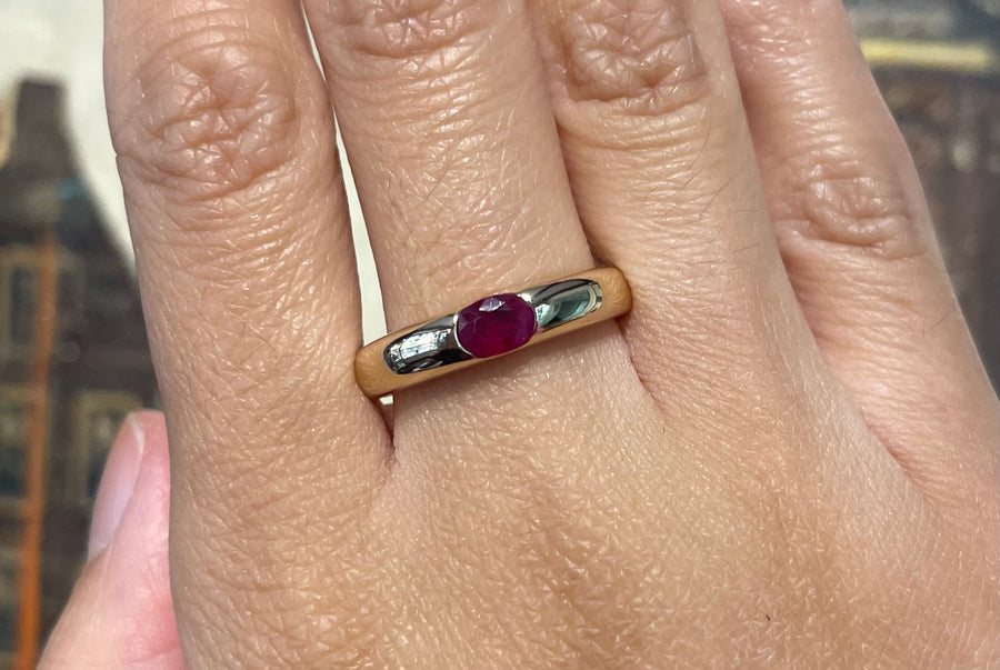 Ruby ring in 14 carat gold-The Antique Ring Shop