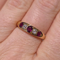 Edwardian ruby and diamond ring from 1911-Antique rings-The Antique Ring Shop