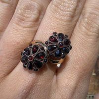 Vintage Toi et Moi garnet ring